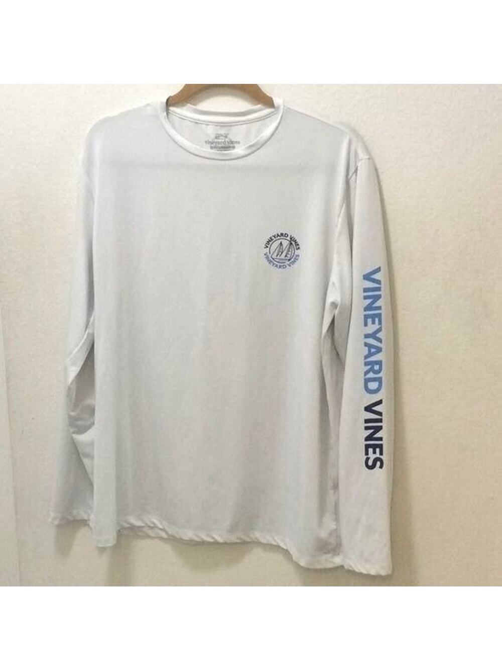 Vineyard Vines Men’s Long Sleeve White Tee Shirt Sz Medium